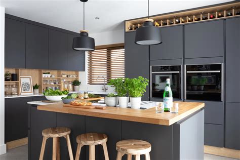 steel grey kitchen cabinets|modern kitchen with gray cabinets.